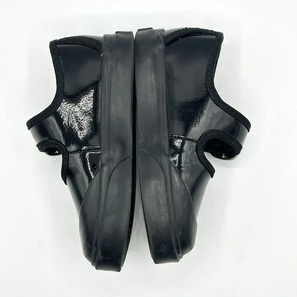 Vans Mary Jane Toddler Size 6 Black Gothic Shine Patent Leather Buckle Shoes